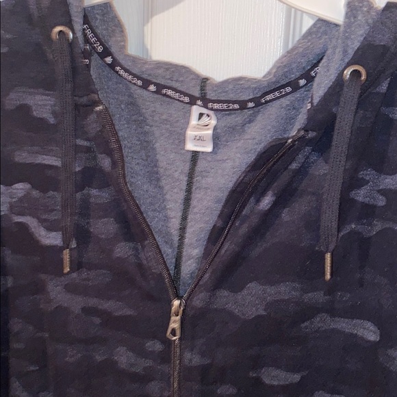 Grey & Black XXL Zip Up Hoodie - Picture 2 of 4